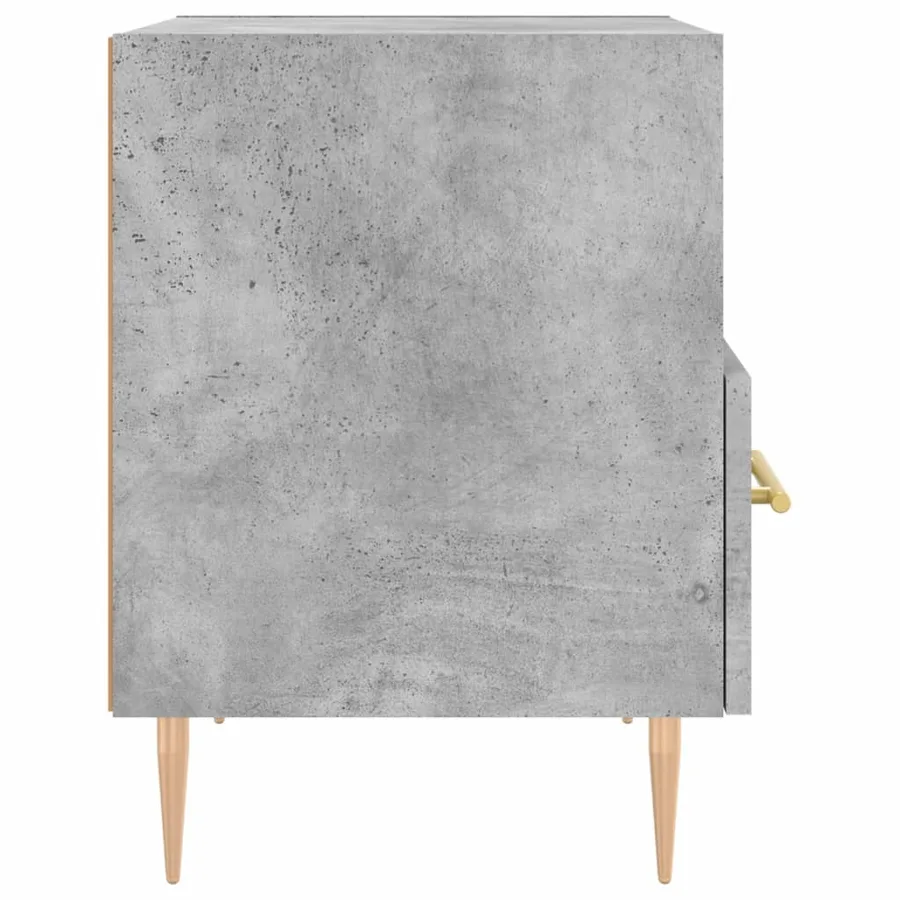 Table de chevet gris béton 40x35x47,5 cm bois d’ingénierie - 5