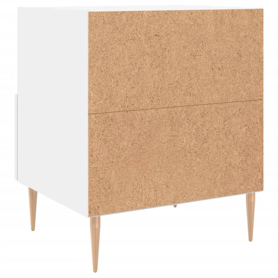 Table de chevet blanc 40x35x47,5 cm bois d’ingénierie - 6