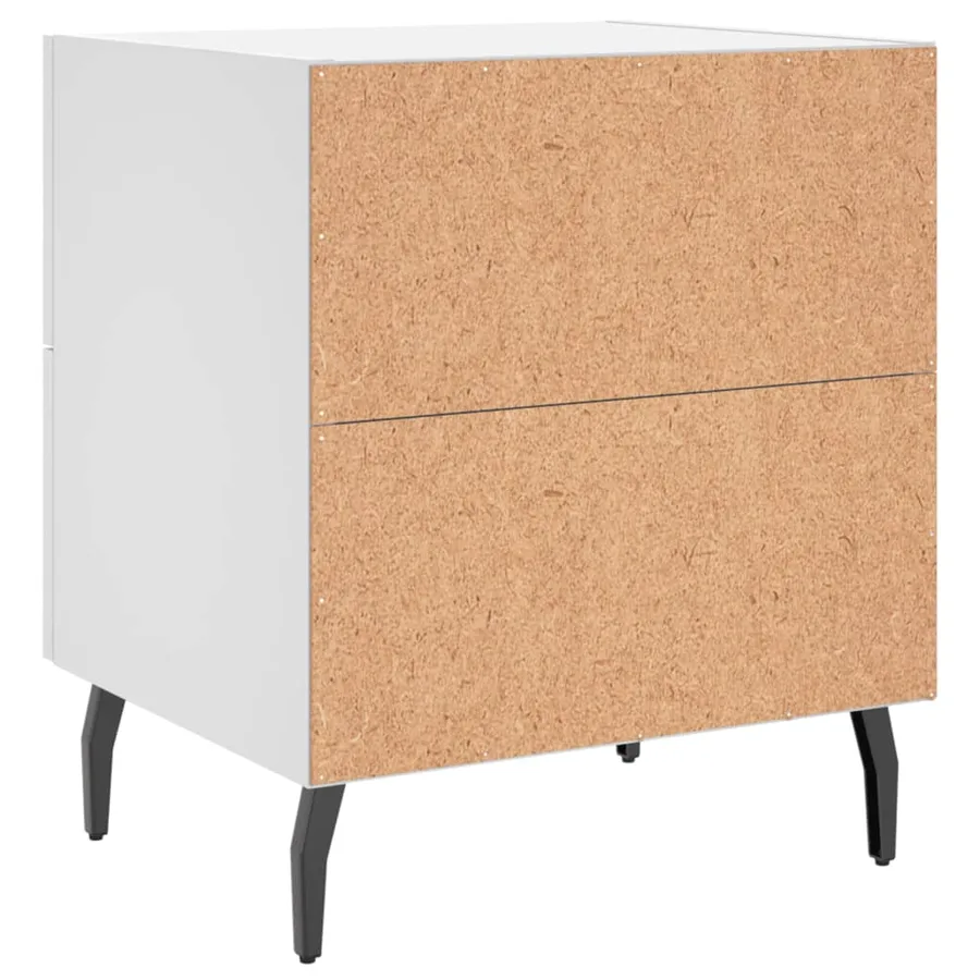 Table de chevet blanc 40x35x47,5 cm bois d’ingénierie - 8