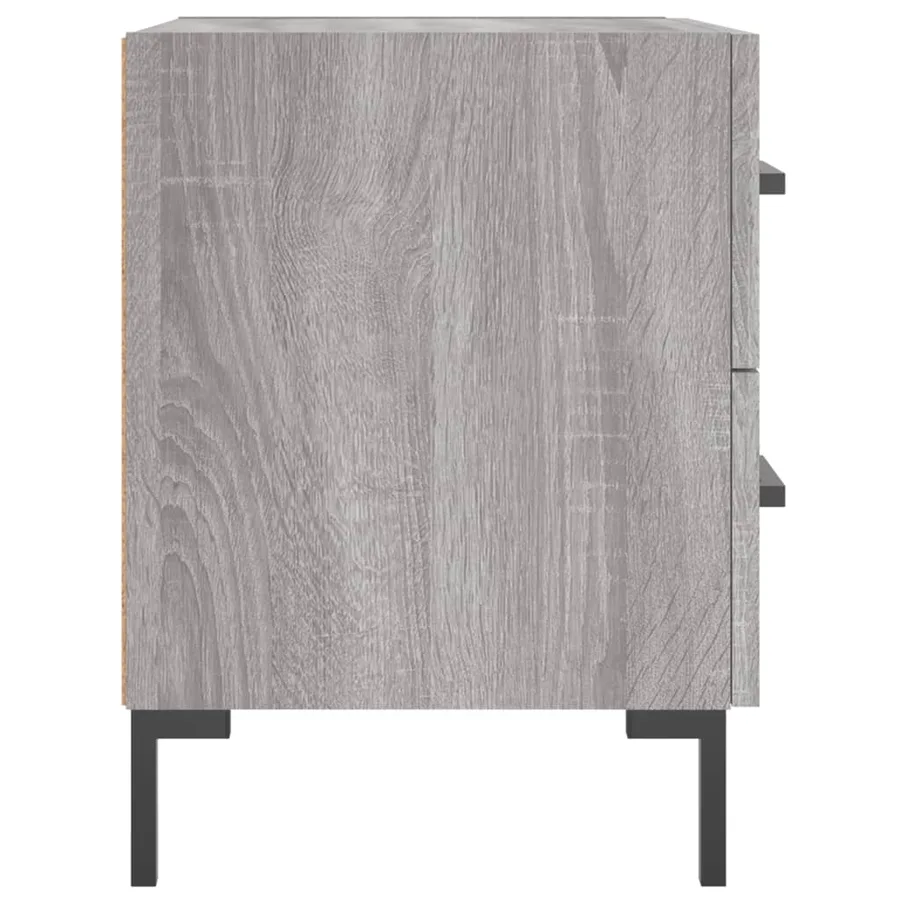 Tables de chevet 2 pcs sonoma gris 40x35x47,5 cm - 7