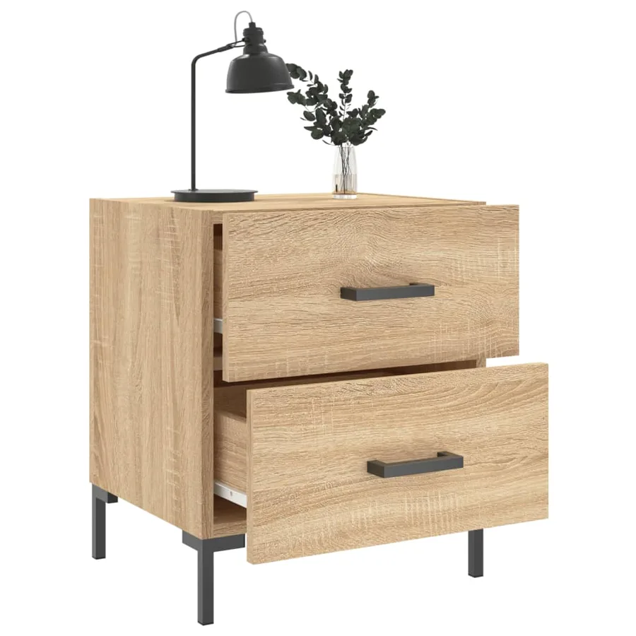 Table de chevet chêne sonoma 40x35x47,5 cm bois d’ingénierie - 4
