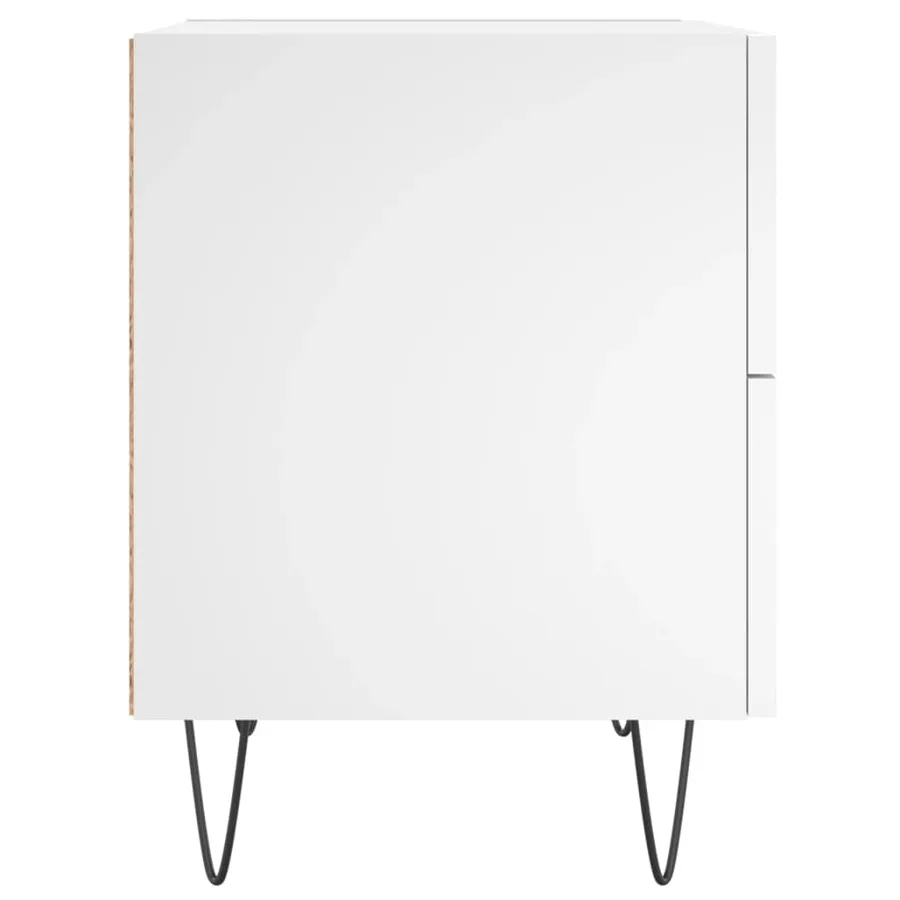 Tables de chevet 2 pcs blanc 40x35x47,5 cm bois d’ingénierie - 7