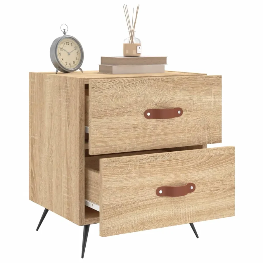 Tables de chevet 2 pcs chêne sonoma 40x35x47,5 cm - 3
