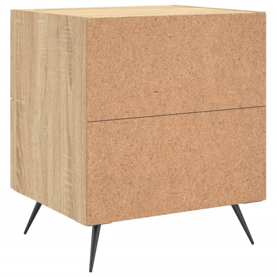 Tables de chevet 2 pcs chêne sonoma 40x35x47,5 cm - 9