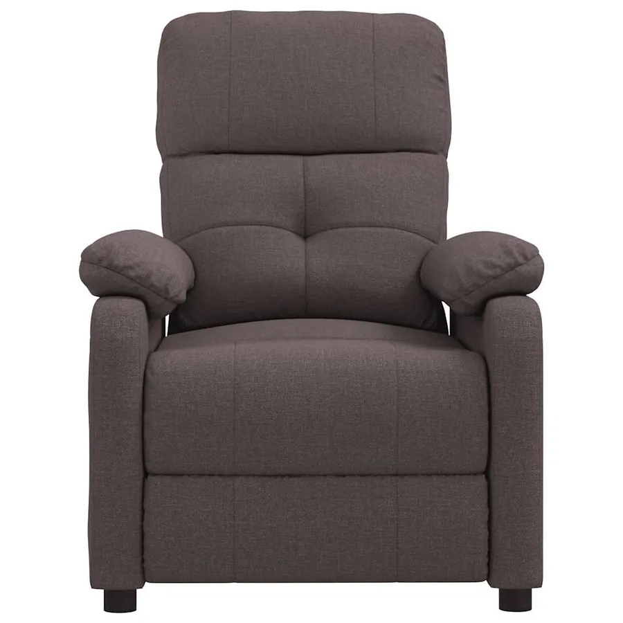 Fauteuil inclinable Marron foncé Tissu - 3