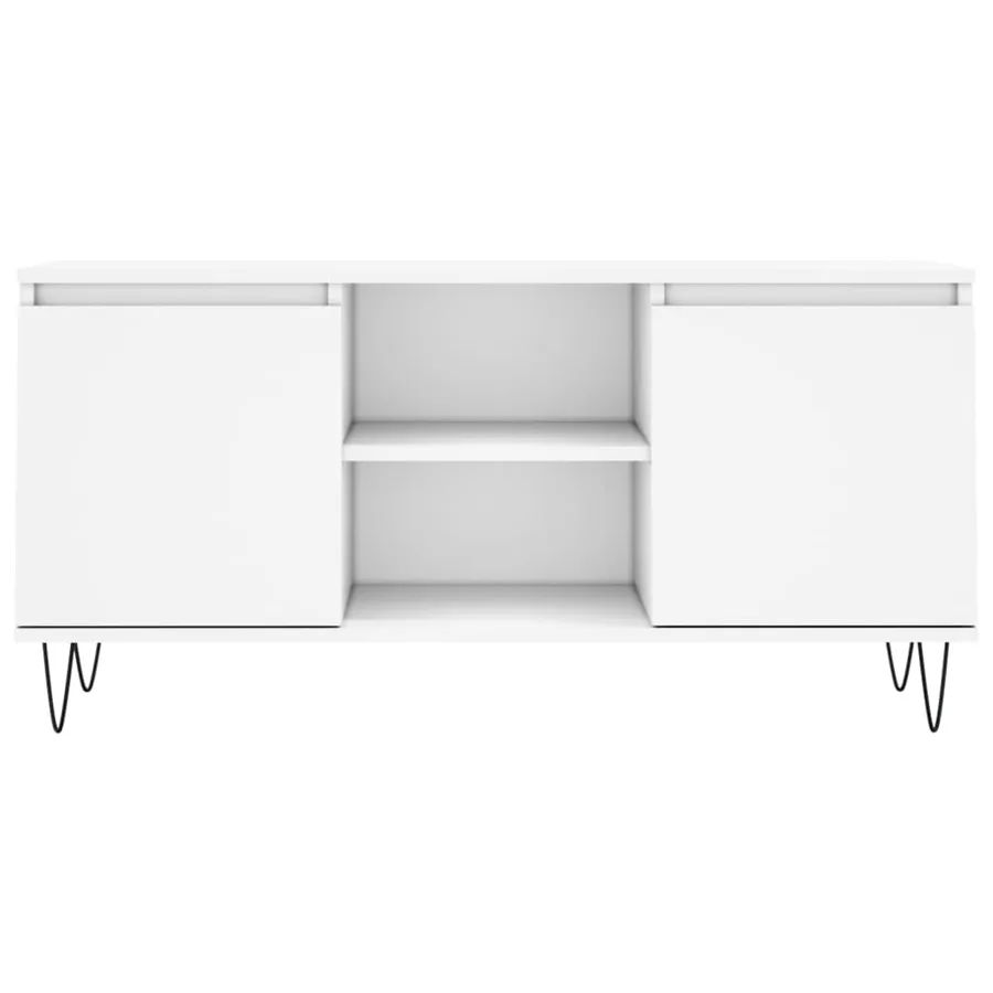 Meuble TV blanc 104x35x50 cm bois d'ingénierie - 5