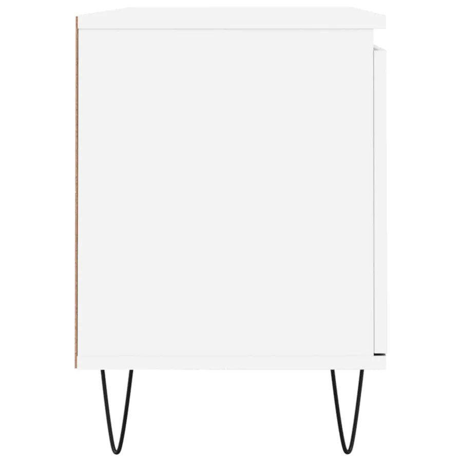 Meuble TV blanc 104x35x50 cm bois d'ingénierie - 7