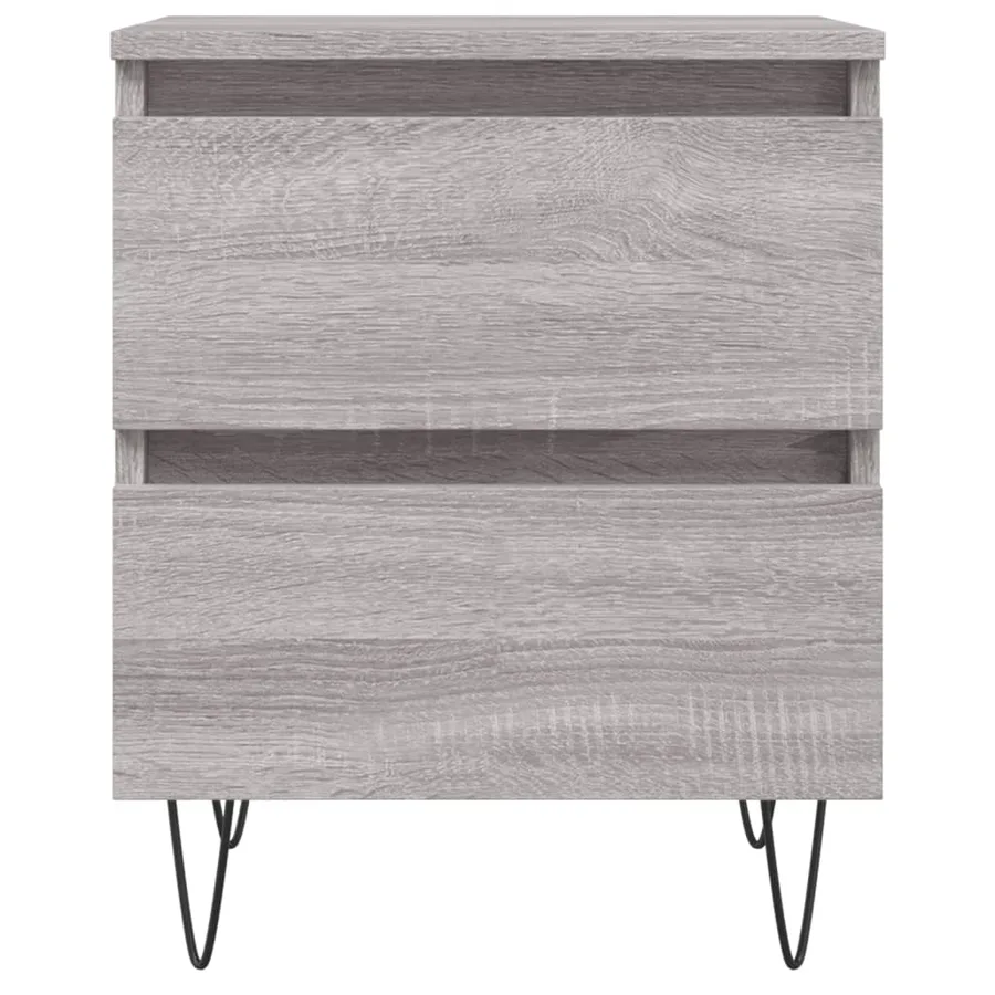 Tables de chevet 2 pcs sonoma gris 40x35x50 cm bois ingénierie - 5