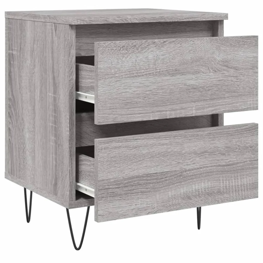 Tables de chevet 2 pcs sonoma gris 40x35x50 cm bois ingénierie - 6