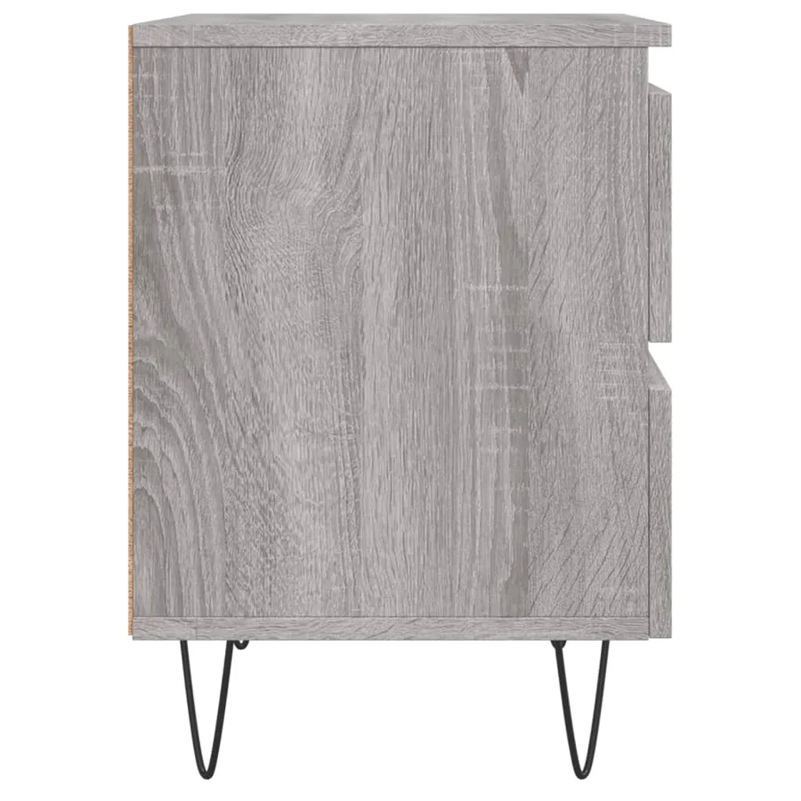 Tables de chevet 2 pcs sonoma gris 40x35x50 cm bois ingénierie - 7