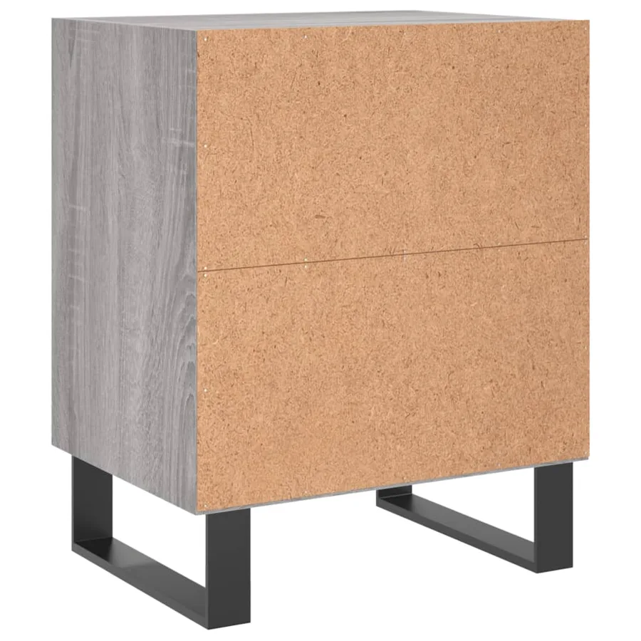 Tables de chevet 2 pcs sonoma gris 40x30x50cm bois d'ingénierie - 7