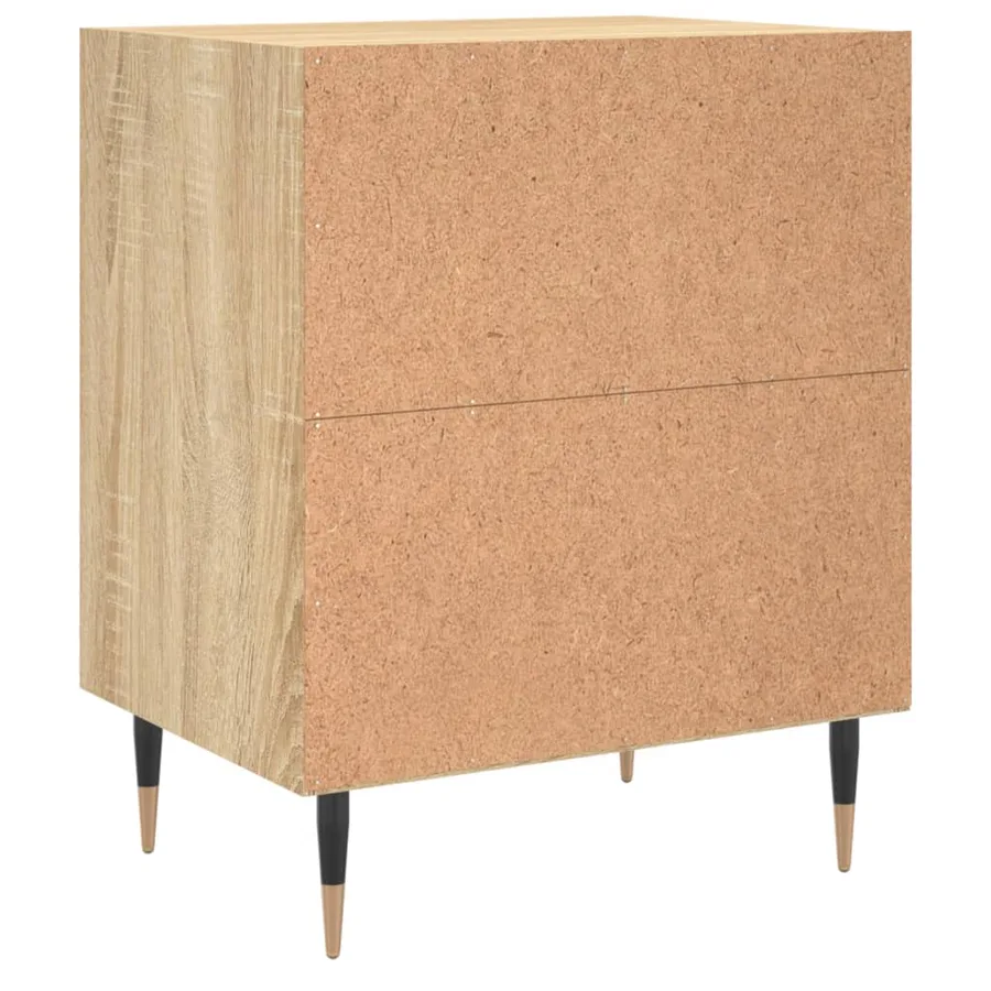 Tables de chevet 2pcs chêne sonoma 40x30x50cm bois d'ingénierie - 7