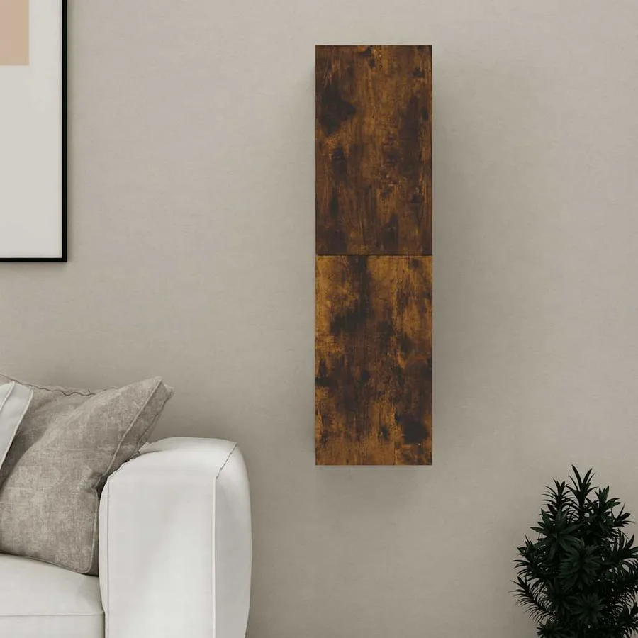 Meuble TV mural Chêne fumé 30,5x30x110 cm - 5
