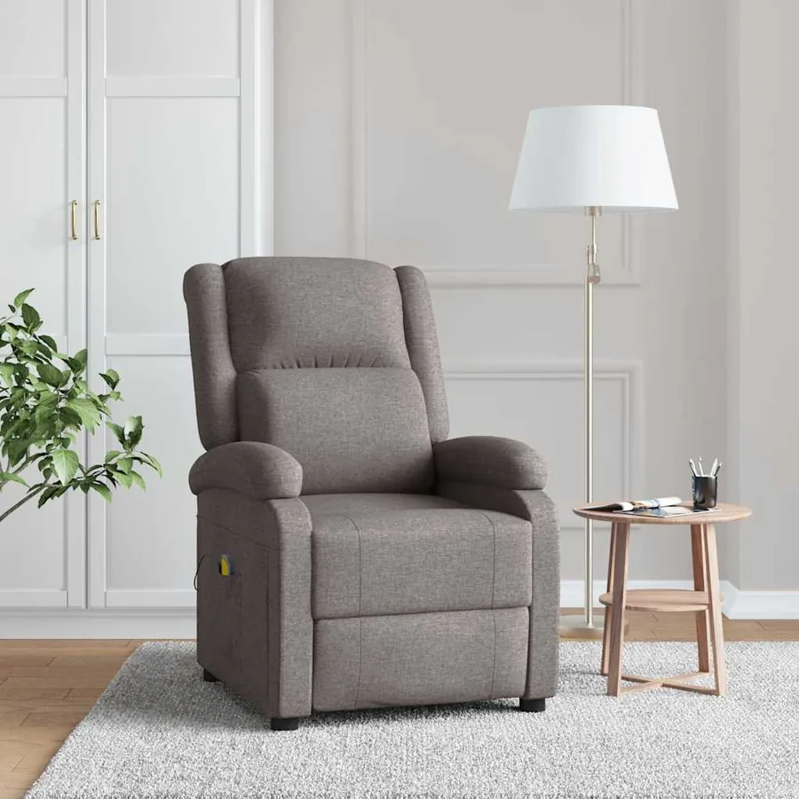 Fauteuil de massage Taupe Tissu