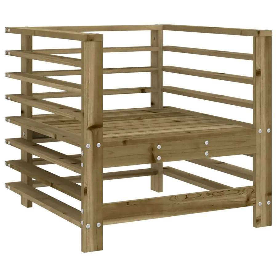 Chaises de jardin avec coussins lot de 2 bois de pin imprégné - 5