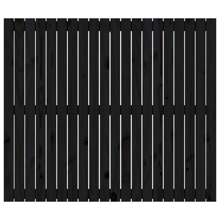 Tête de lit murale Noir 127,5x3x110 cm Bois massif de pin - 4