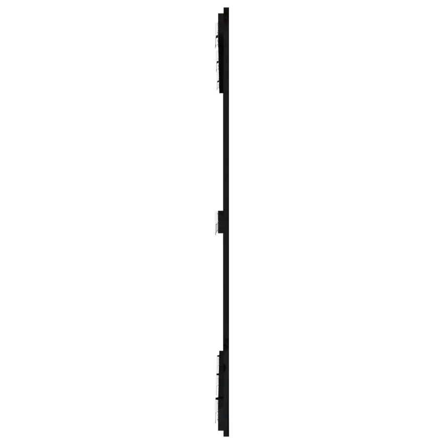 Tête de lit murale Noir 127,5x3x110 cm Bois massif de pin - 5