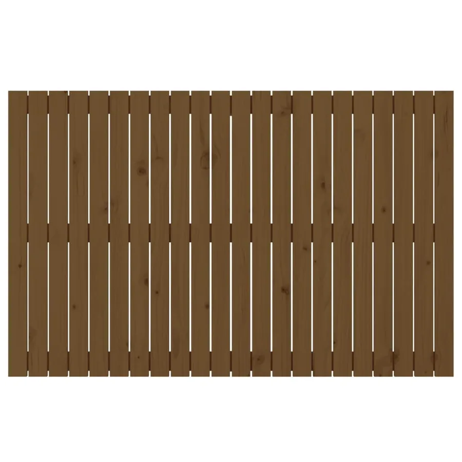 Tête de lit murale Marron miel 140x3x90 cm Bois massif de pin - 4