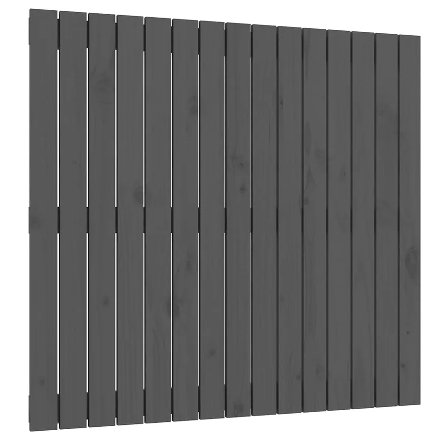 Tête de lit murale Gris 95,5x3x90 cm Bois massif de pin - 2