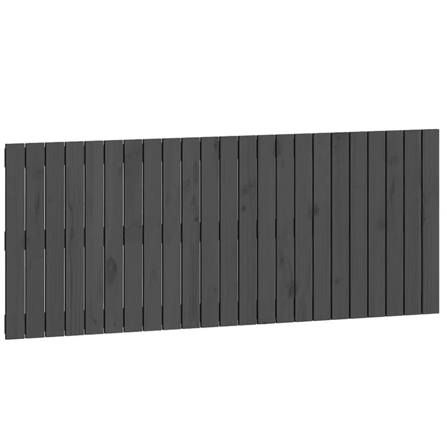 Tête de lit murale Gris 147x3x60 cm Bois massif de pin - 2