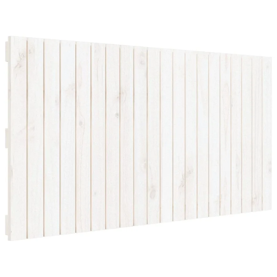 Tête de lit murale Blanc 127,5x3x60 cm Bois massif de pin - 2
