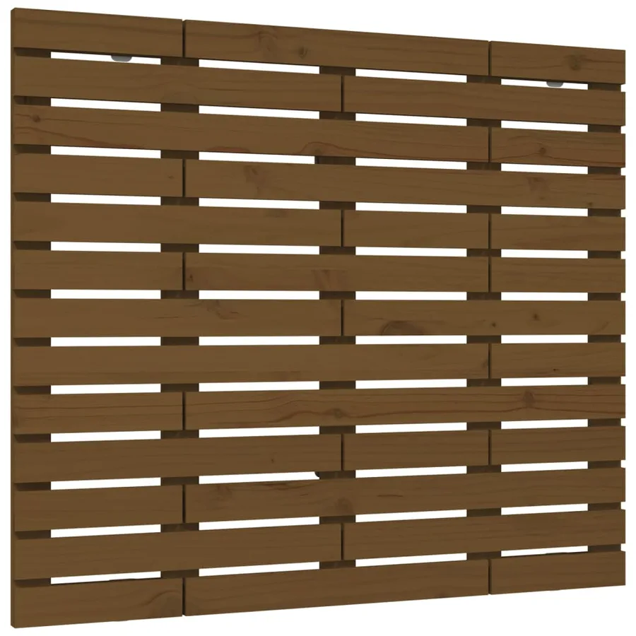 Tête de lit murale Marron miel 146x3x91,5 cm Bois massif de pin - 2