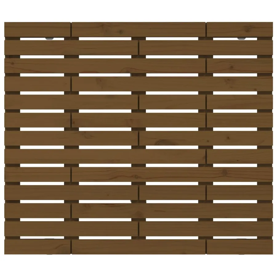 Tête de lit murale Marron miel 146x3x91,5 cm Bois massif de pin - 4