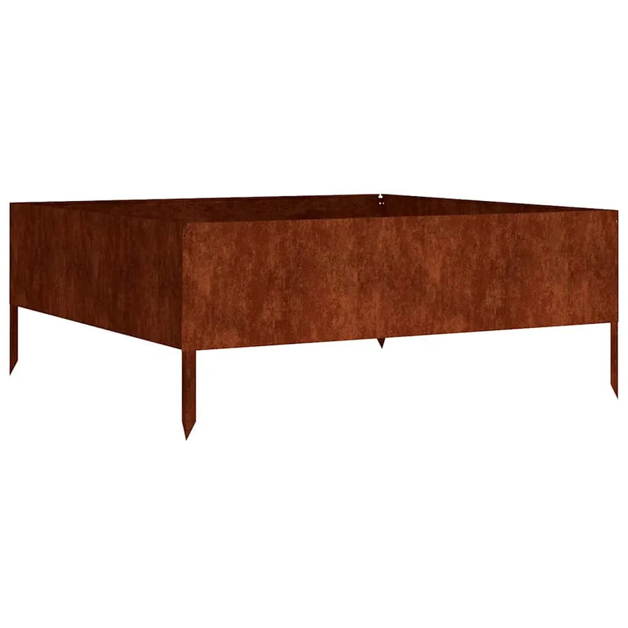 Lit surélevé de jardin 100x100x41 cm acier corten - 2