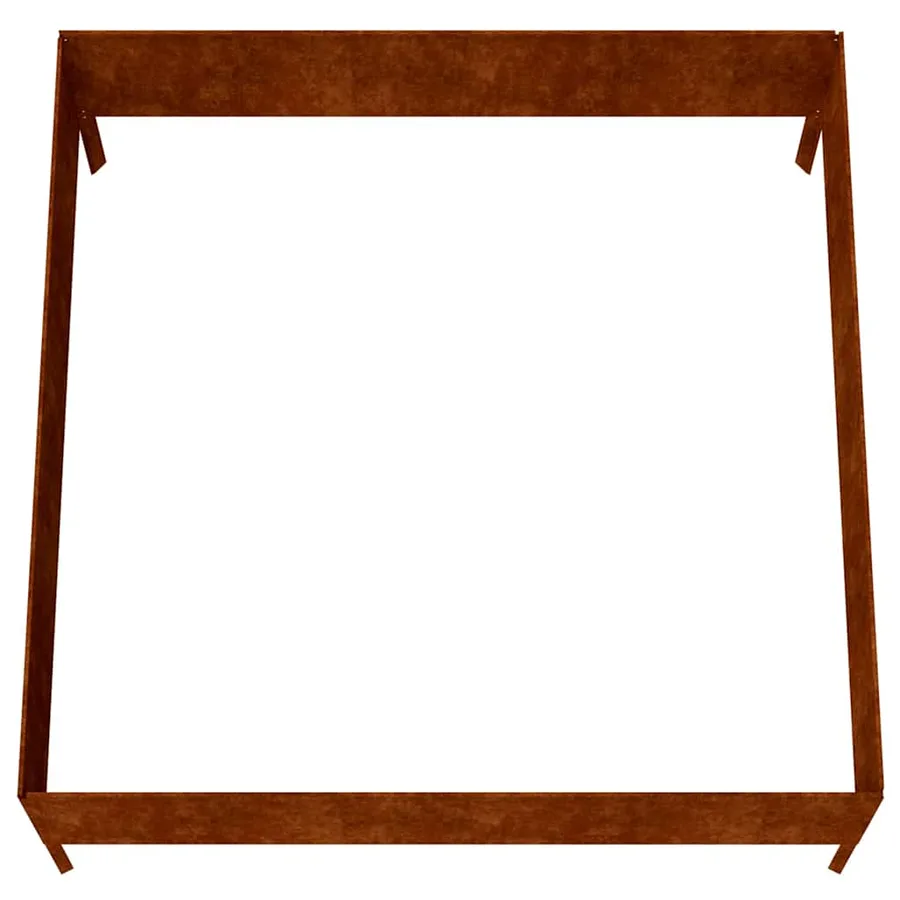Lit surélevé de jardin 100x100x41 cm acier corten - 5