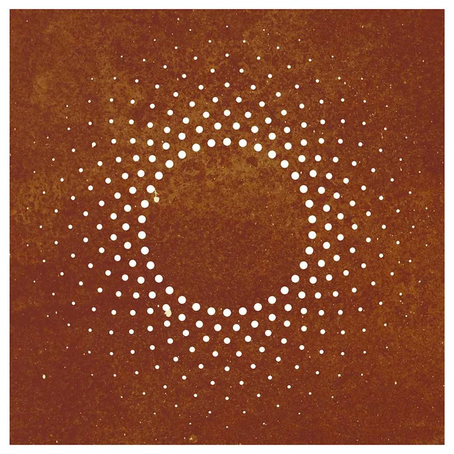 Décoration murale jardin 55x55 cm acier corten design du soleil - 4