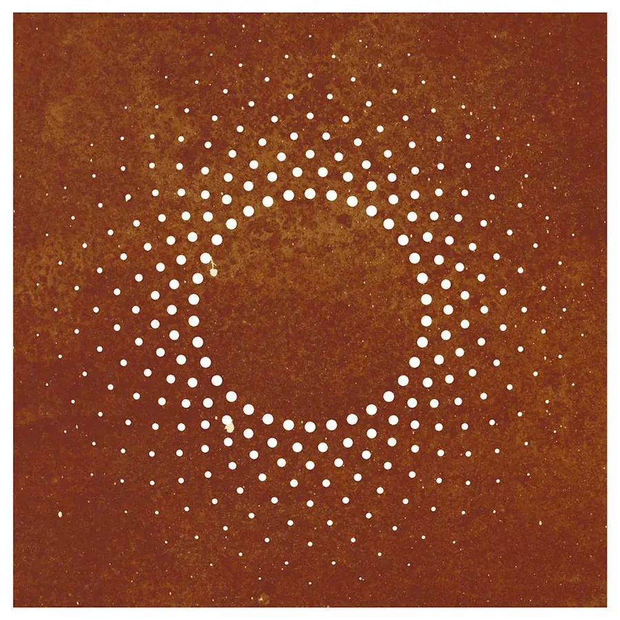 Décoration murale jardin 55x55 cm acier corten design du soleil - 5