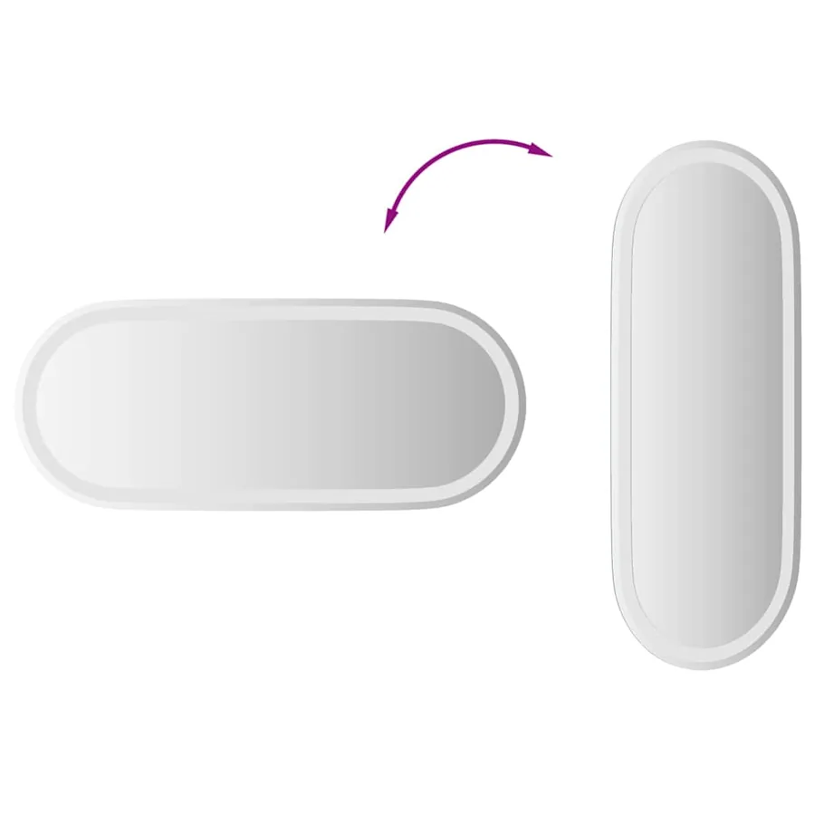 Miroir de salle de bain à LED 90x40 cm ovale - 9