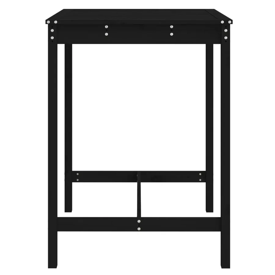 Table de jardin noir 82,5x82,5x110 cm bois massif de pin - 5