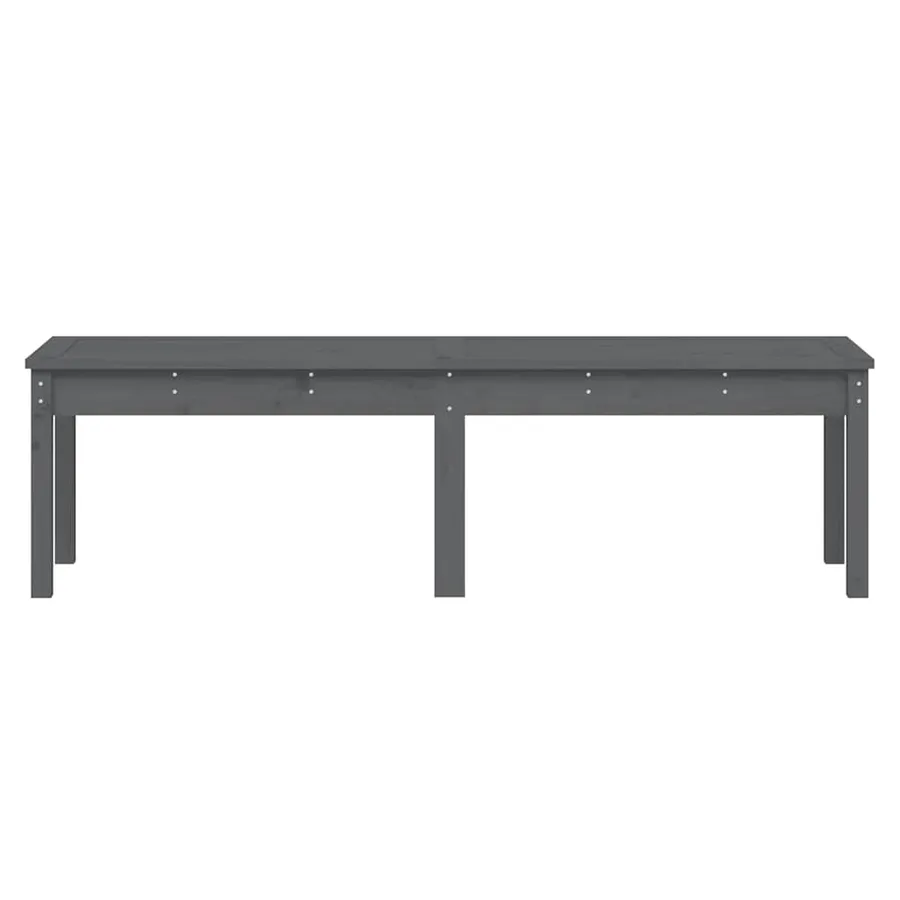 Banc de jardin à 2 places gris 159,5x44x45cm bois massif de pin - 4