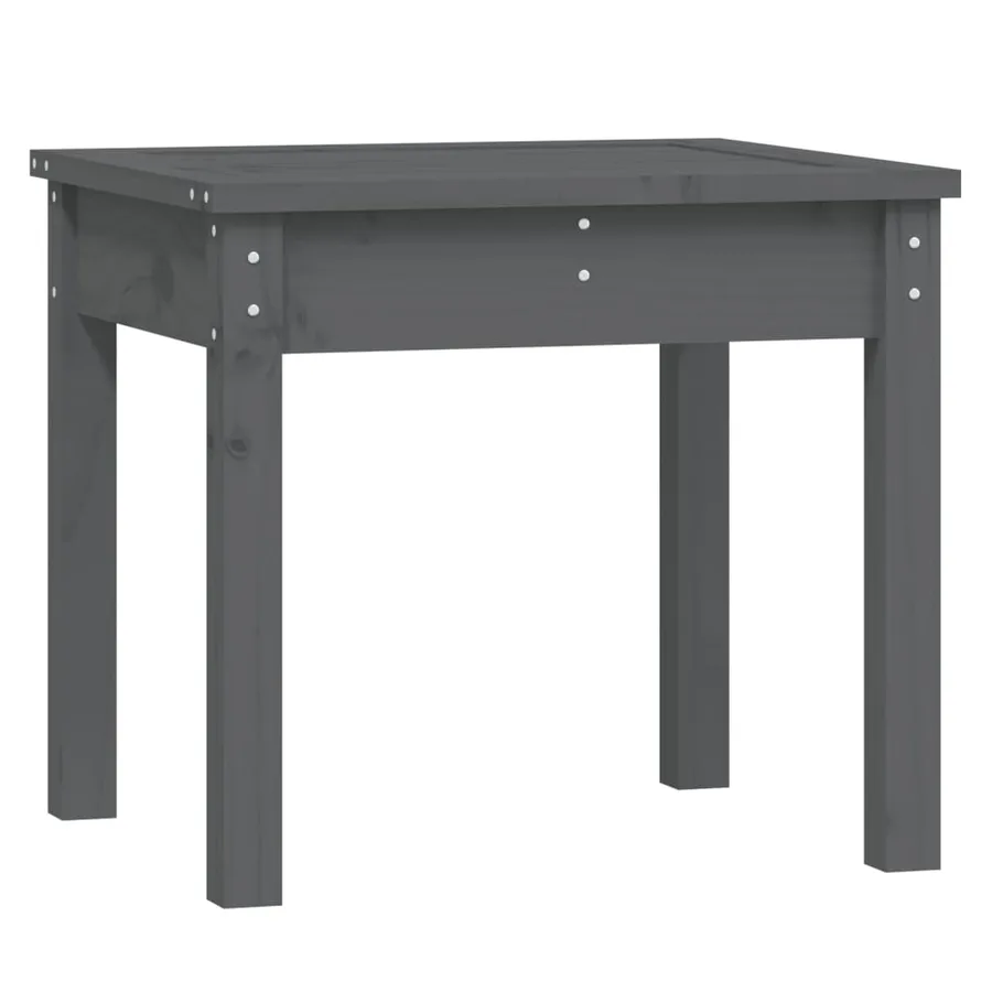 Banc de jardin gris 50x44x45 cm bois massif de pin - 2