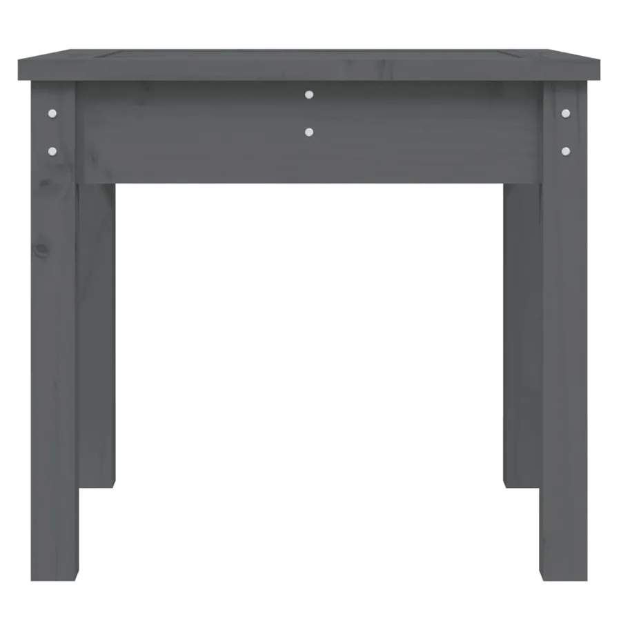 Banc de jardin gris 50x44x45 cm bois massif de pin - 4