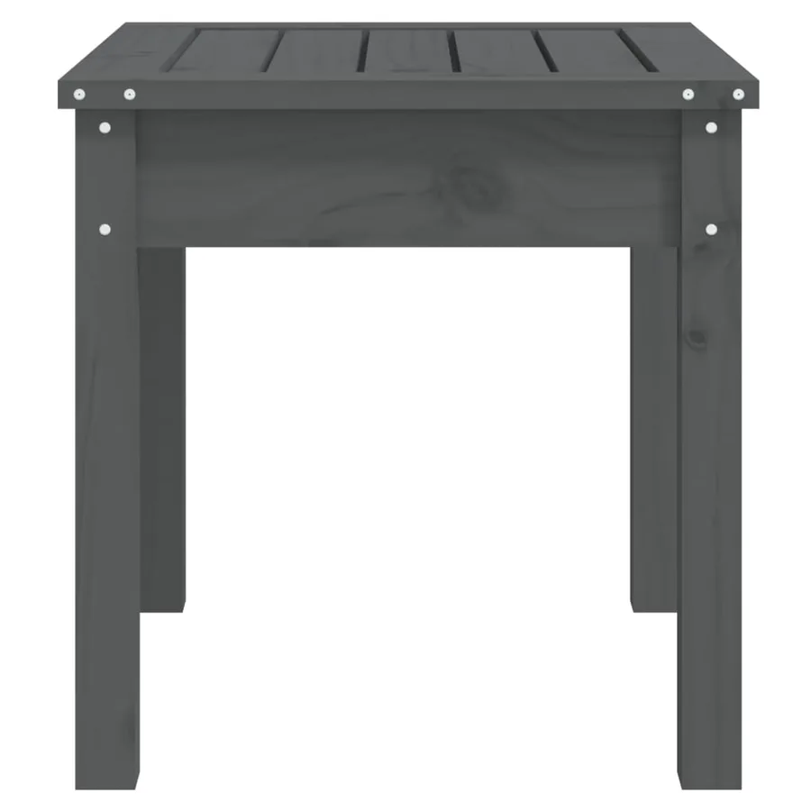 Banc de jardin gris 50x44x45 cm bois massif de pin - 5