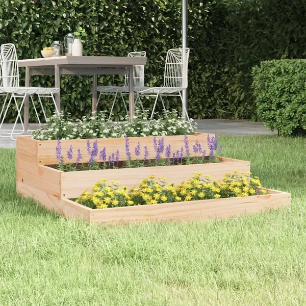 Jardinière 78x78x27 cm Bois massif de pin