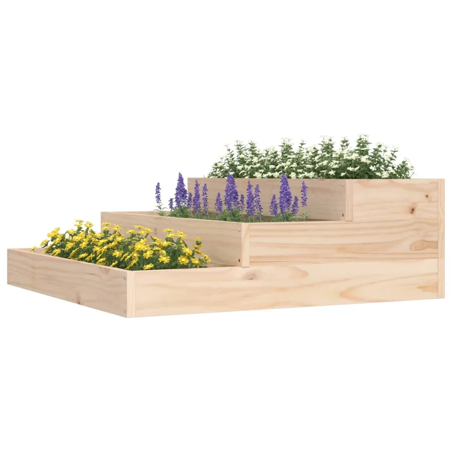 Jardinière 78x78x27 cm Bois massif de pin - 3