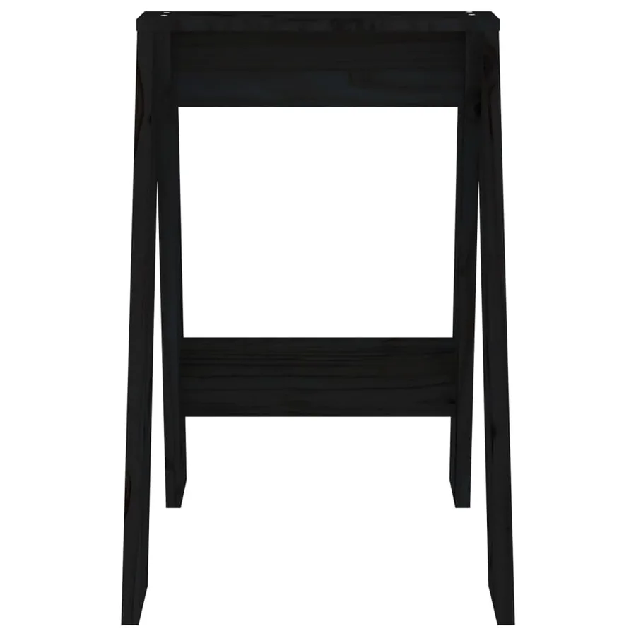 Tabourets lot de 2 noir 40x40x60 cm bois massif de pin - 6
