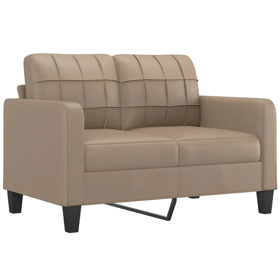 Ensemble de canapés 2 pcs avec coussins Cappuccino Similicuir - 3