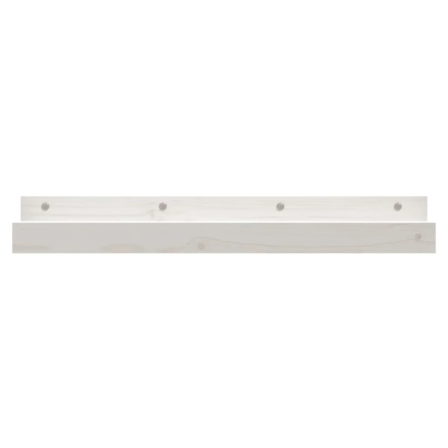 Étagères murales 2 pcs Blanc 80x12x9 cm Bois de pin massif - 4