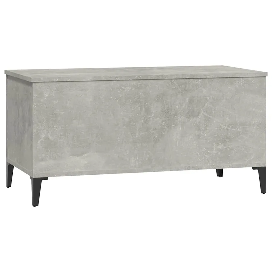 Table basse Gris béton 90x44,5x45 cm Bois d'ingénierie - 4