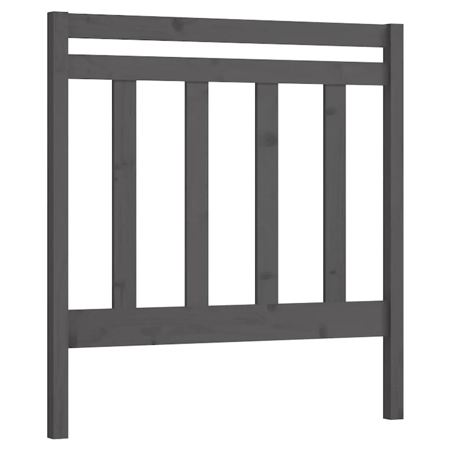 Tête de lit Gris 95x4x100 cm Bois massif de pin - 2