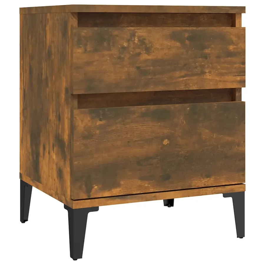 Table de chevet Chêne fumé 40x35x50 cm - 2