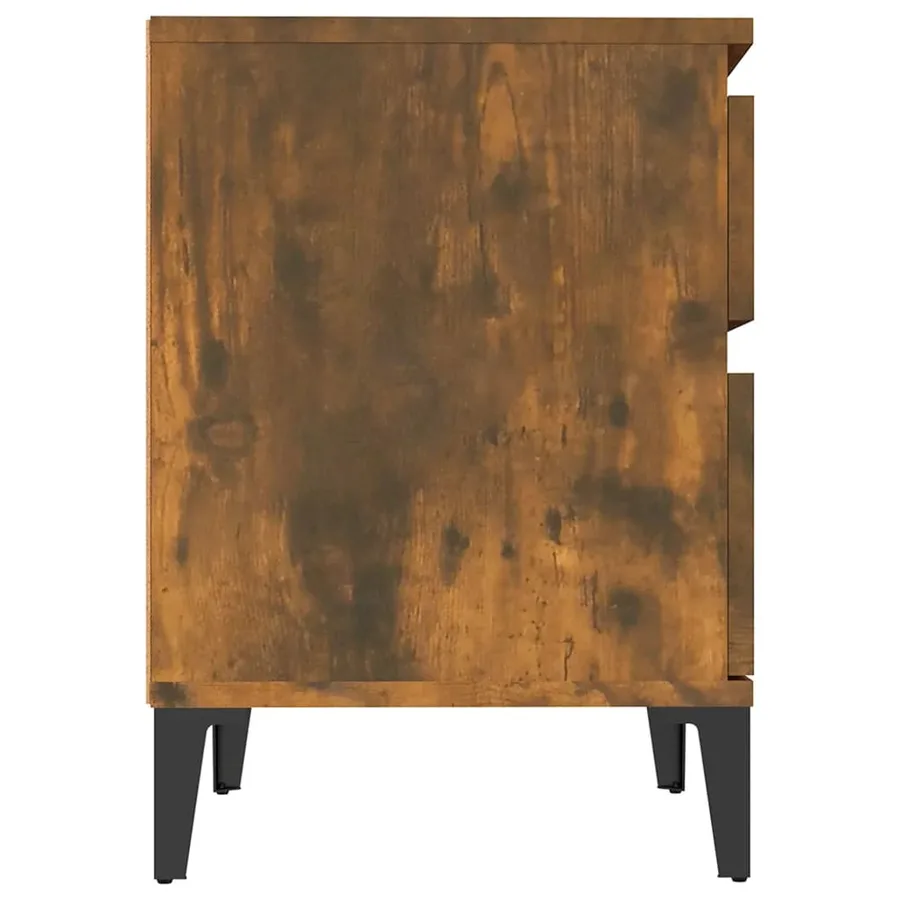 Table de chevet Chêne fumé 40x35x50 cm - 6