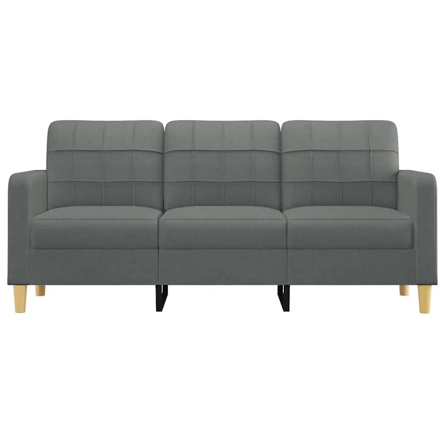 Canapé à 3 places Gris foncé 180 cm Tissu - 3