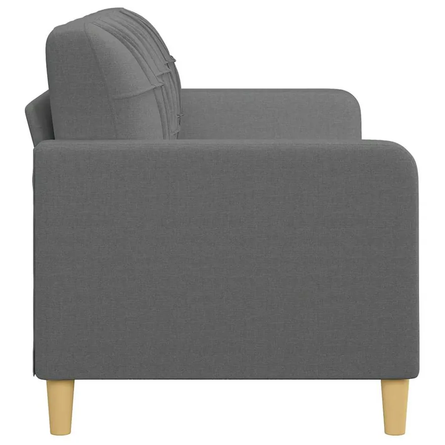 Canapé à 3 places Gris foncé 180 cm Tissu - 4