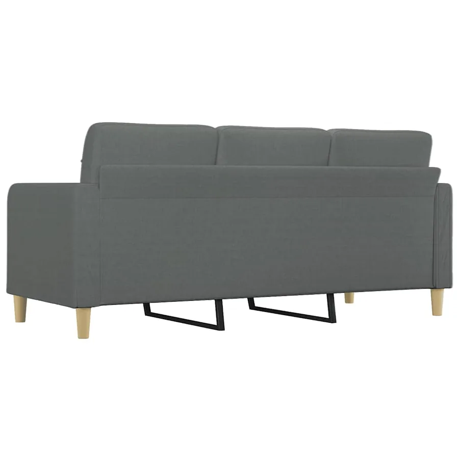 Canapé à 3 places Gris foncé 180 cm Tissu - 5