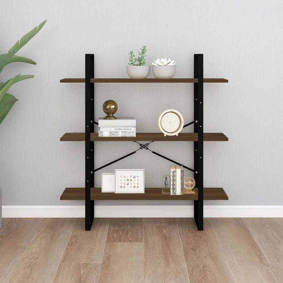 Bibliothèque Chêne marron 100x30x105 cm Bois d'ingénierie - 3